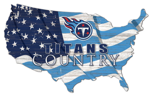 Tennessee Titans 1001-USA Shape Flag Cutout