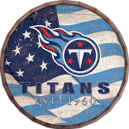 Tennessee Titans 1002-Flag Barrel Top 16"