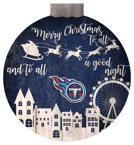 Tennessee Titans 1033-Christmas Village 12in Wall Art