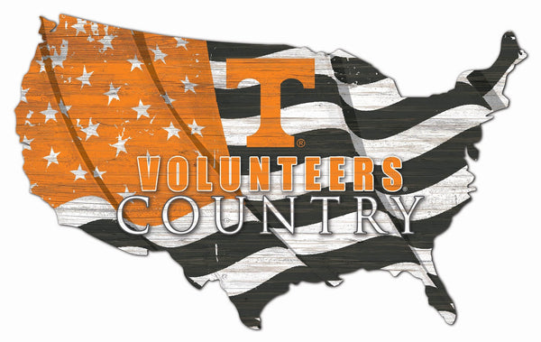 Tennessee Volunteers 1001-USA Shape Flag Cutout