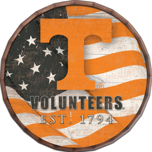 Tennessee Volunteers 1002-Flag Barrel Top 16"