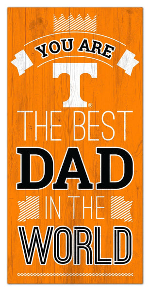 Tennessee Volunteers 1079-6X12 Best dad in the world Sign
