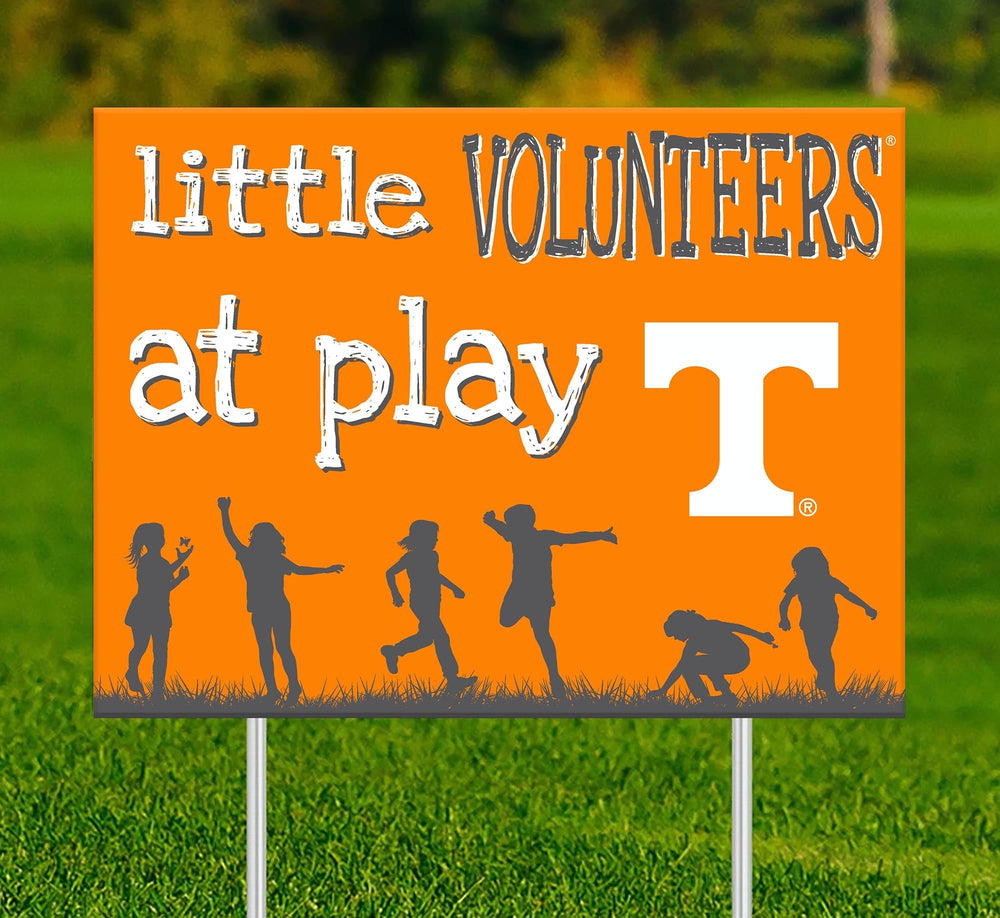 Tennessee Volunteers 2031-18X24 Little fans at play 2 sided yard sign