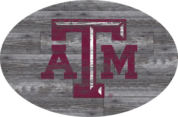 Texas A&M Aggies 0773-46in Distressed Wood Oval