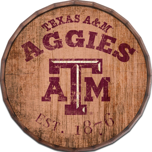 Texas A&M Aggies 0938-Est date barrel top 16"
