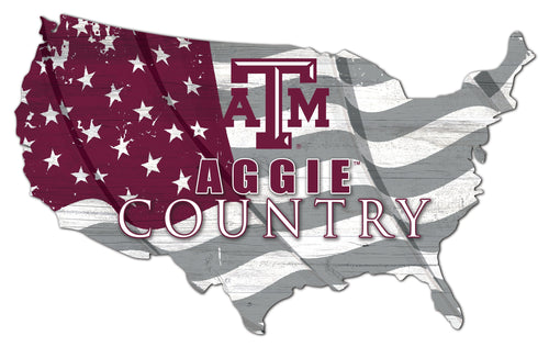 Texas A&M Aggies 1001-USA Shape Flag Cutout
