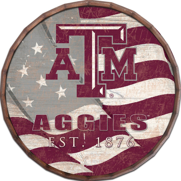 Texas A&M Aggies 1002-Flag Barrel Top 16"