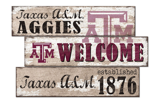 Texas A&M Aggies 1027-Welcome 3 Plank