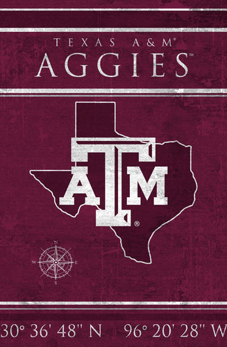 Texas A&M Aggies 1038-Coordinates 17x26