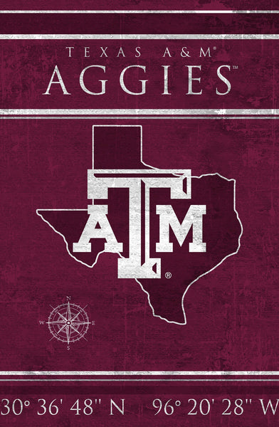 Texas A&M Aggies 1038-Coordinates 17x26