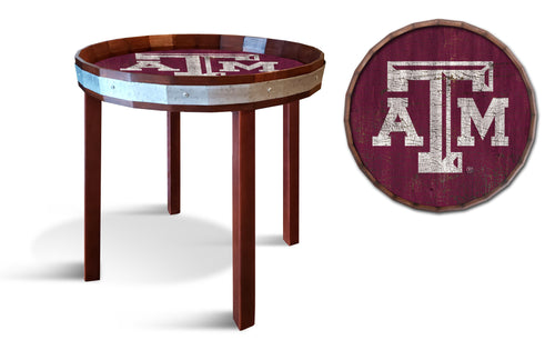 Texas A&M Aggies 1092-24" Barrel top end table