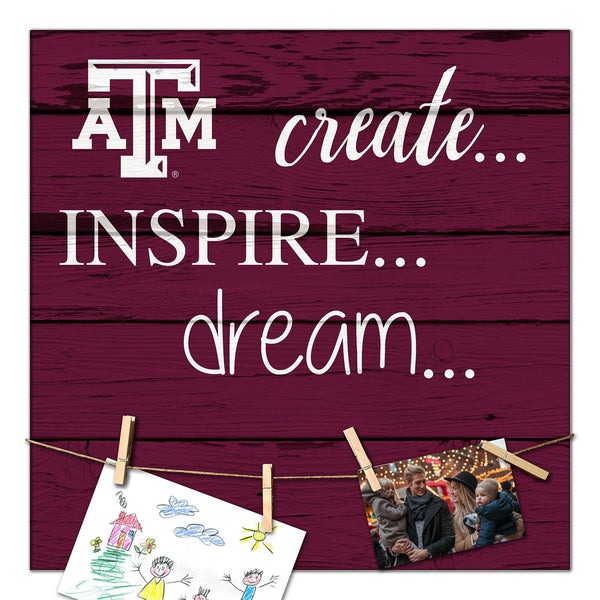 Texas A&M Aggies 2011-18X18 Create, Inspire, Dream sign