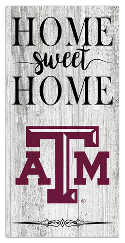 Texas A&M Aggies 2025-6X12 Whitewashed Home Sweet Home Sign