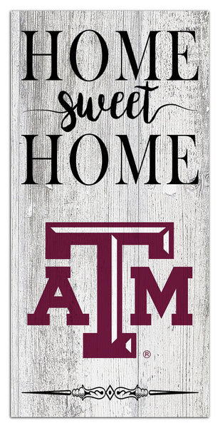 Texas A&M Aggies 2025-6X12 Whitewashed Home Sweet Home Sign