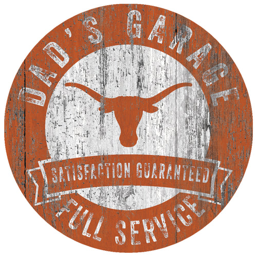 Texas Longhorns 0862-12in Dad's Garage Circle