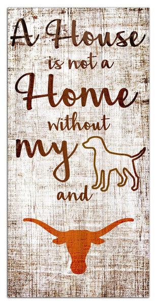 Texas Longhorns 0867-A House is not a Home 6x12