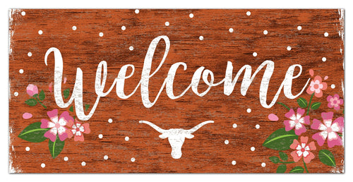 Texas Longhorns 0964-Welcome Floral 6x12