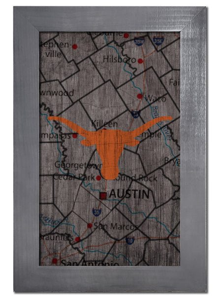 Texas Longhorns 0985-City Map 11x19