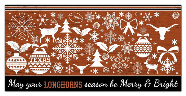 Texas Longhorns 1052-Merry and Bright 6x12