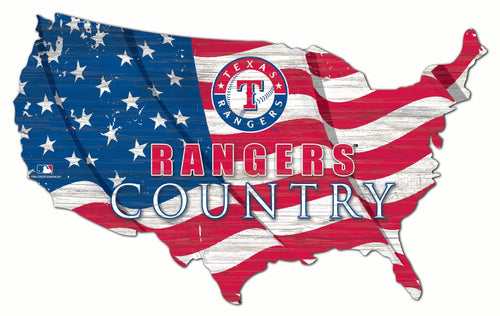 Texas Rangers 1001-USA Shape Flag Cutout