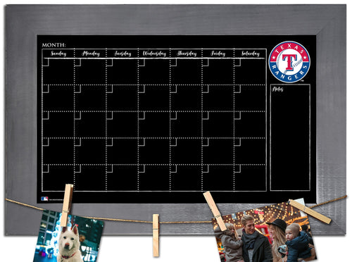 Texas Rangers 1014-Monthly Chalkboard with frame  & clothespins