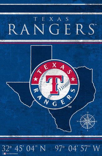 Texas Rangers 1038-Coordinates 17x26
