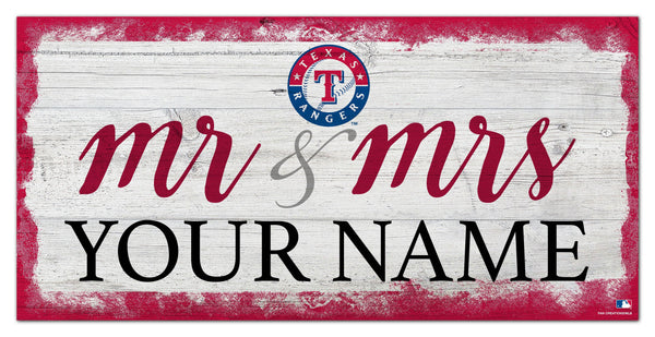Texas Rangers 1074-Script Mr & Mrs 6x12