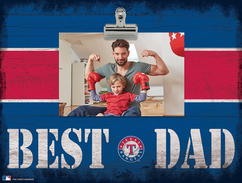 Texas Rangers 2016-Best Dad Striped Clip Frame