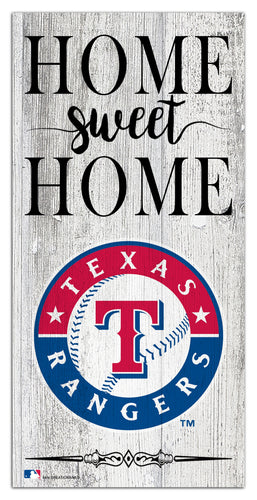 Texas Rangers 2025-6X12 Whitewashed Home Sweet Home Sign
