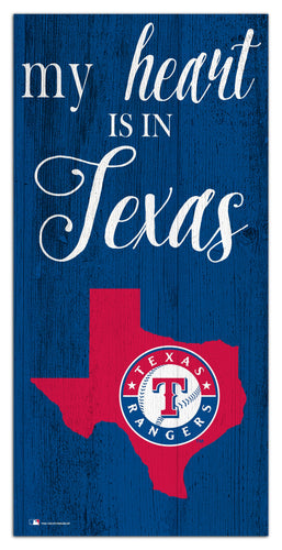 Texas Rangers 2029-6X12 My heart state sign