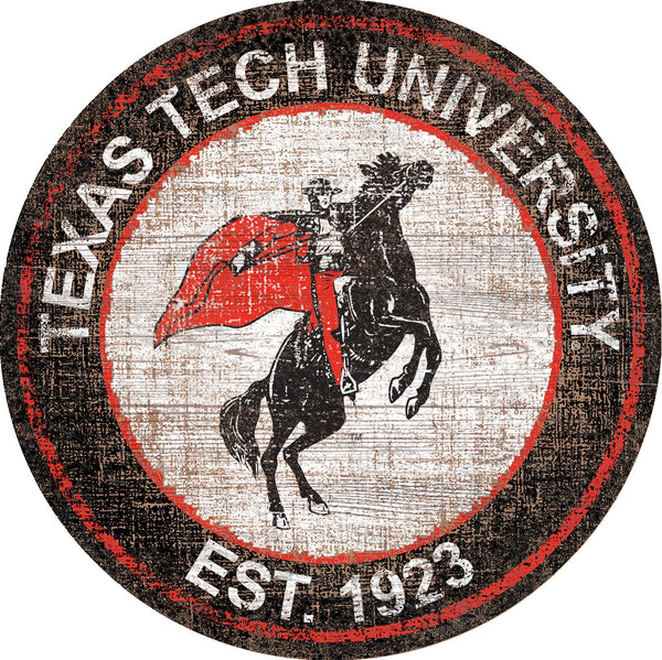 Texas Tech Red Raiders 0744-Heritage Logo Round