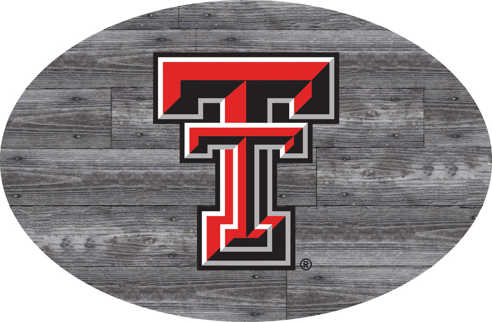 Texas Tech Red Raiders 0773-46in Distressed Wood Oval