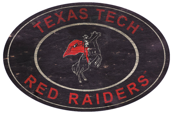 Texas Tech Red Raiders 0801-46in Heritage Logo Oval