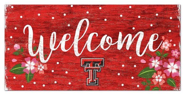 Texas Tech Red Raiders 0964-Welcome Floral 6x12