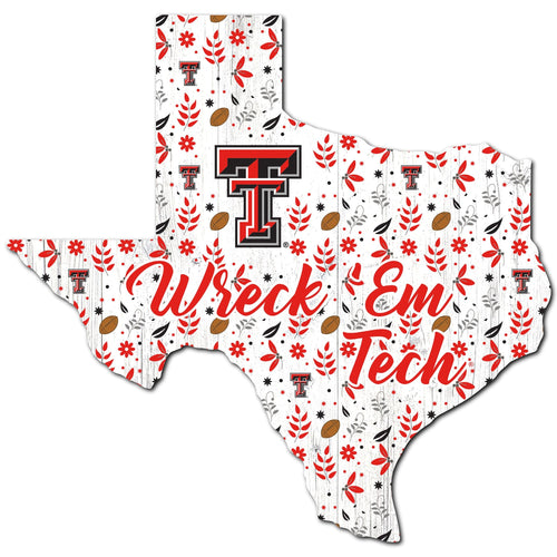 Texas Tech Red Raiders 0974-Floral State - 12"