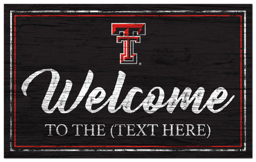 Texas Tech Red Raiders 0977-Welcome Team Color 11x19