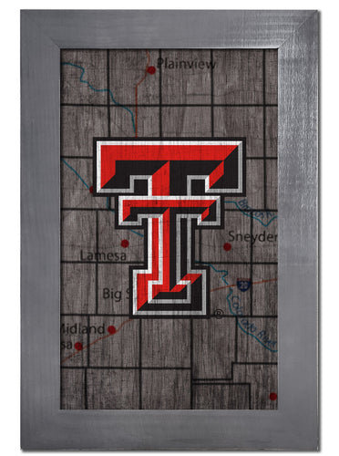 Texas Tech Red Raiders 0985-City Map 11x19