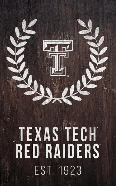 Texas Tech Red Raiders 0986-Laurel Wreath 11x19