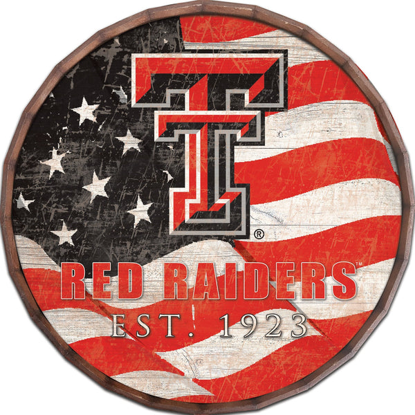 Texas Tech Red Raiders 1002-Flag Barrel Top 16"