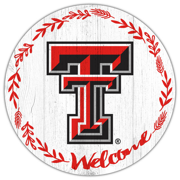 Texas Tech Red Raiders 1019-Welcome 12in Circle