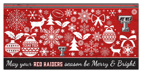 Texas Tech Red Raiders 1052-Merry and Bright 6x12
