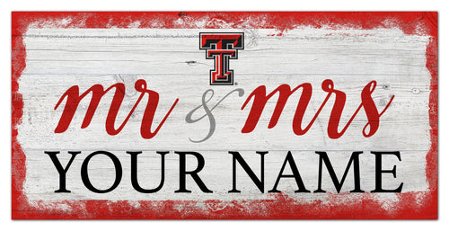 Texas Tech Red Raiders 1074-Script Mr & Mrs 6x12