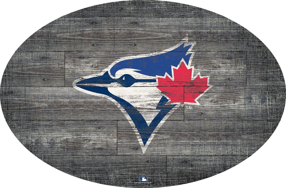 Toronto Blue Jays 0773-46in Distressed Wood Oval