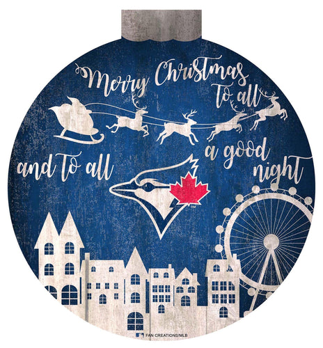 Toronto Blue Jays 1033-Christmas Village 12in Wall Art
