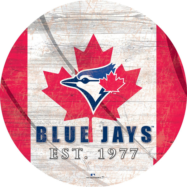 Toronto Blue Jays 1058-Team Color Flag Circle - 12"