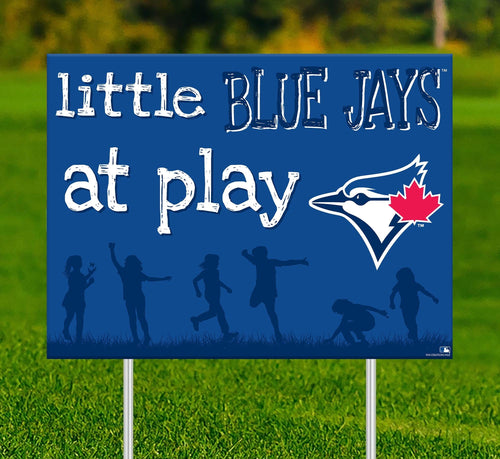 Toronto Blue Jays 2031-18X24 Little fans at play 2 sided yard sign