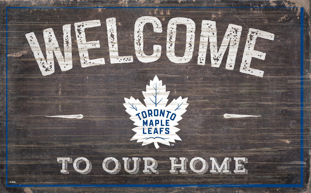Toronto Maple Leafs 0913-11x19 inch Welcome Sign