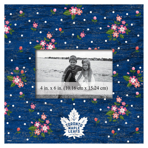 Toronto Maple Leafs 0965-Floral 10x10 Frame