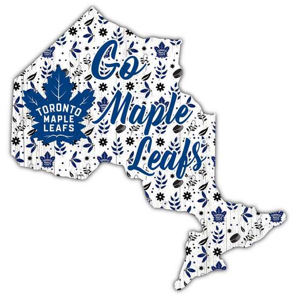 Toronto Maple Leafs 0974-Floral State - 12"