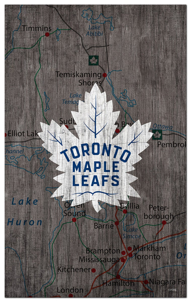 Toronto Maple Leafs 0985-City Map 11x19